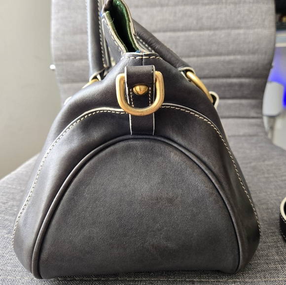 Dooney & Bourke Savannal Leather Satchel - Dark Navy - Picture 5 of 13